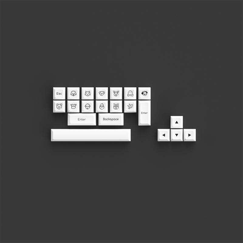 Akko Black on White/White on Black ABS SAL Keycap - IPOPULARSHOP