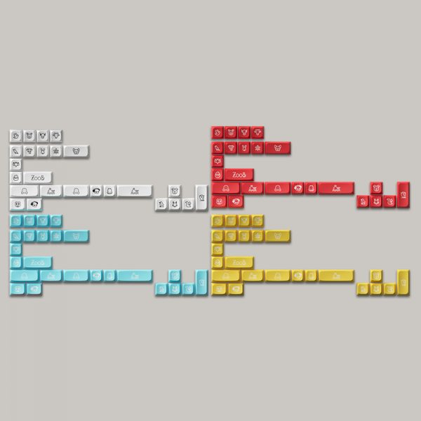 Akko Panda/Olivia/Neon/North Carolina Blue MDA PBT Keycaps - IPOPULARSHOP