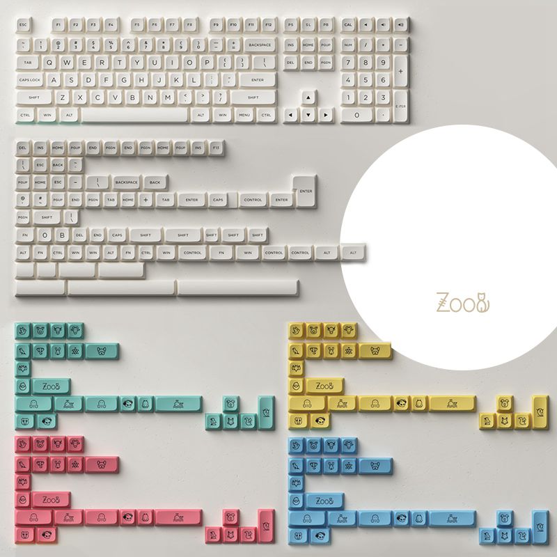 Akko Panda/Olivia/Neon/North Carolina Blue MDA PBT Keycaps - IPOPULARSHOP