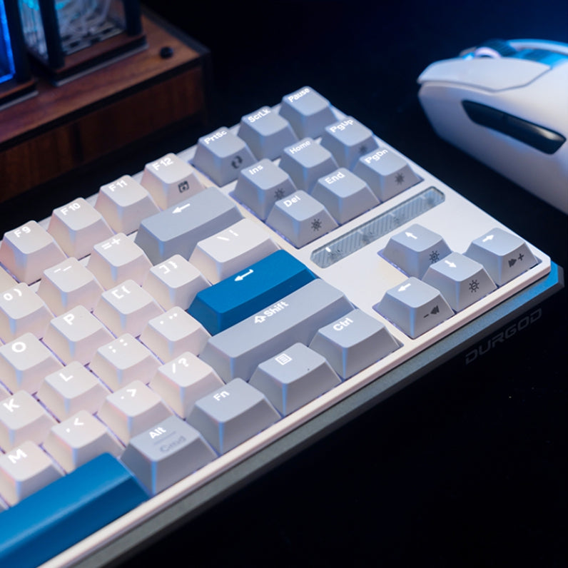 DURGOD K610W/K620W White Backlight Mechanical Keyboard - IPOPULARSHOP
