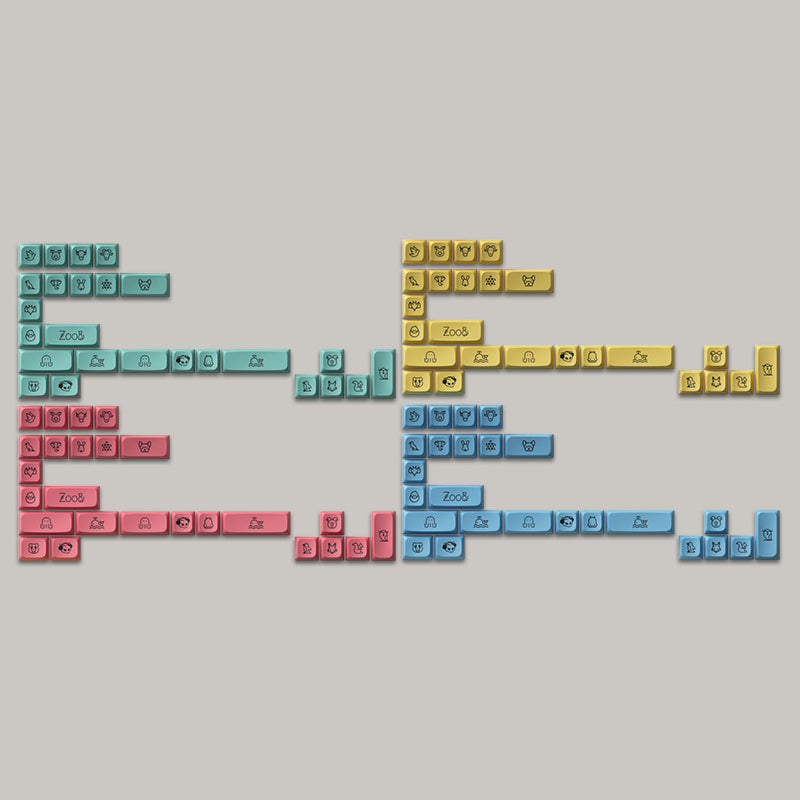 Akko Panda/Olivia/Neon/North Carolina Blue MDA PBT Keycaps - IPOPULARSHOP