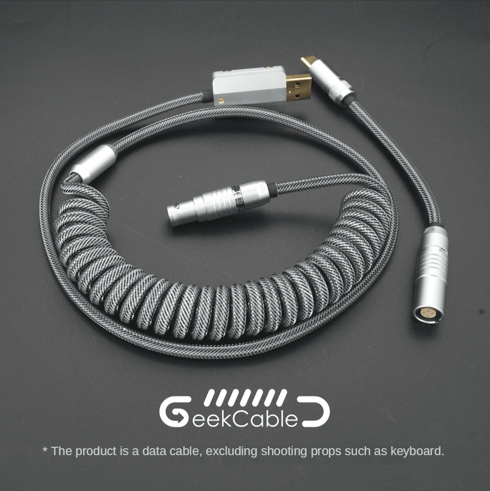 GeekCable Full Grey Customized DIY Manual Mechanical Keyboard Cable - IPOPULARSHOP