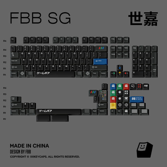 FBB SG Cherry Profile PBT 1.7MM Black Keycaps Set