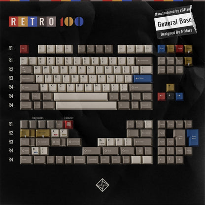 KBDfans PBTfans Retro100 Cherry Profile Keycap Set