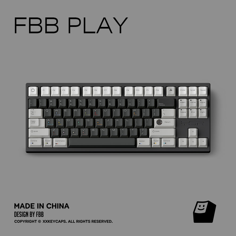FBB Play Minimalist Style Cherry Profile PBT Keycaps Set