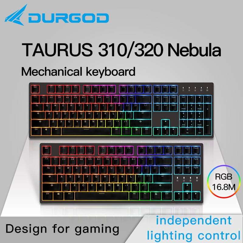 DURGOD Taurus 310 Nebula RGB Mechanical Keyboard - IPOPULARSHOP