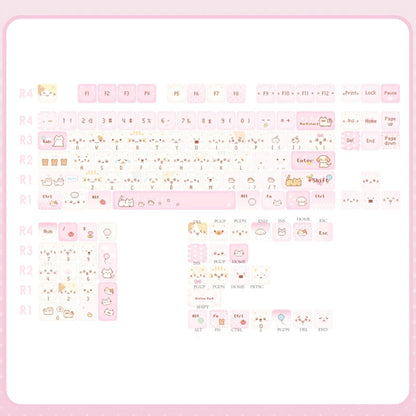 Soulcat Pixel Meow Cherry Profile PBT Side-printed Keycaps Set