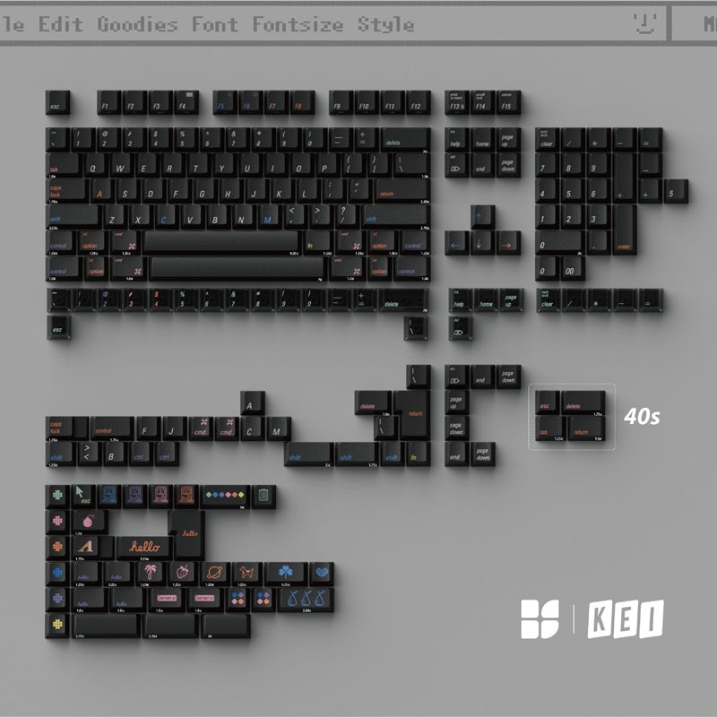 Keyboard Science Mac Color Cherry Profile ABS/PBT Keycaps Set