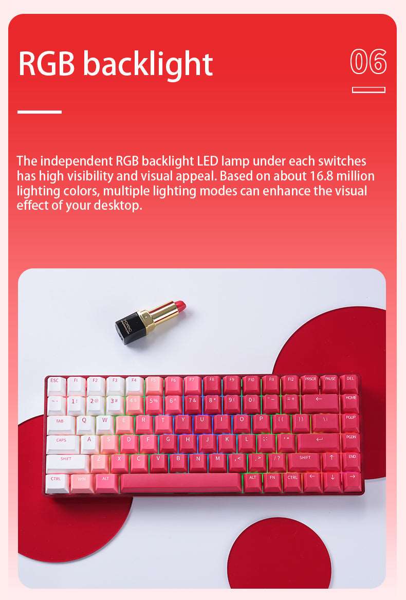 Dareu A84 3-mode Connection Customized Mechanical Keyboard with Hot Swappable Switch - IPOPULARSHOP