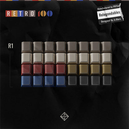 KBDfans PBTfans Retro100 Cherry Profile Keycap Set