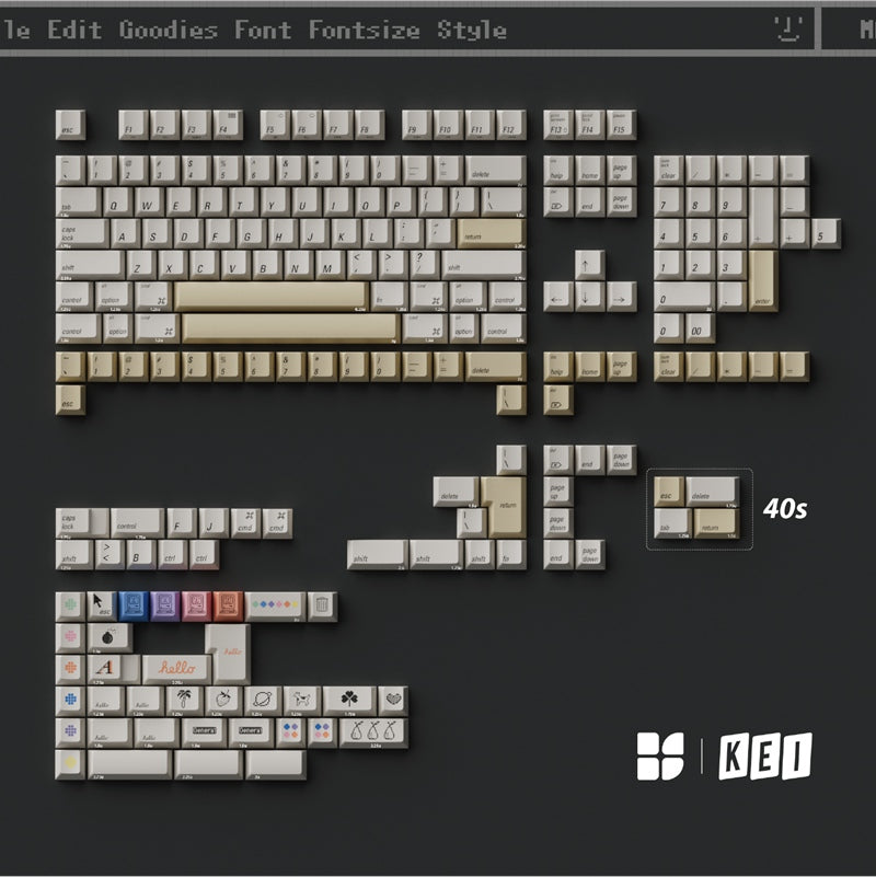 Keyboard Science Mac Color Cherry Profile ABS/PBT Keycaps Set