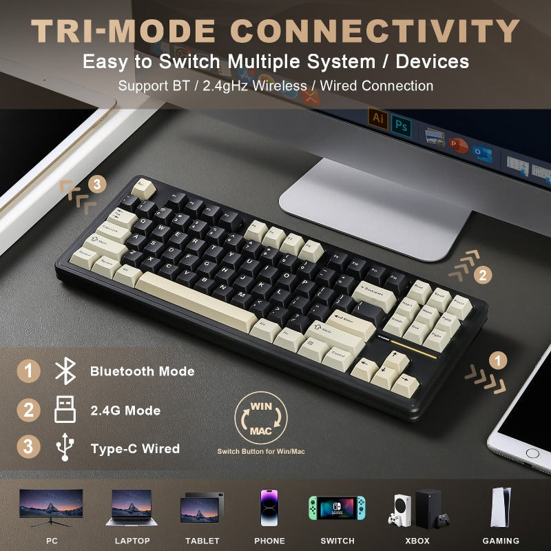 YUNZII YZ87 Gasket Gaming Mechanical Keyboard