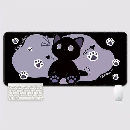 YUZNII Oversized Cartoon Kitten Mouse Pad Desk Mat