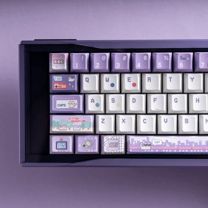 Soulcat Games Meow Cherry Profile PBT+PC Keycaps Set