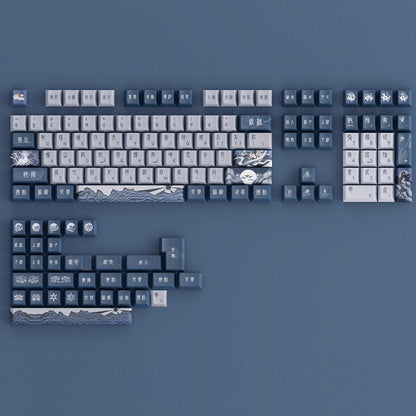 Soulcat Indigo Blue Dunhuang Cherry Profile Keycap Set