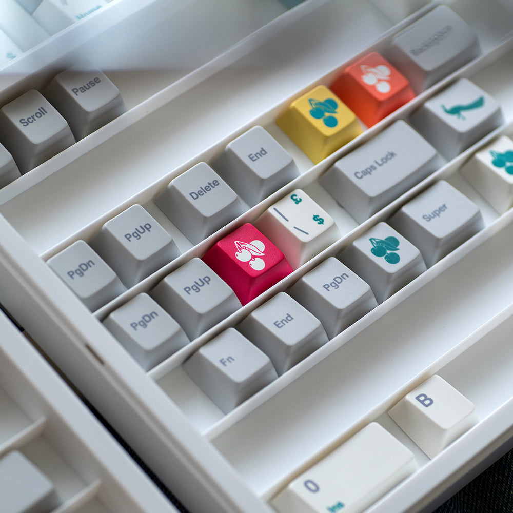 FBB Peacock Cherry Profile PBT Retro Keycaps Set