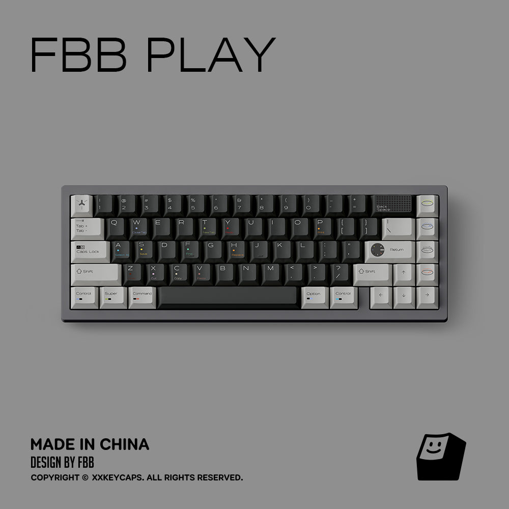 FBB Play Minimalist Style Cherry Profile PBT Keycaps Set