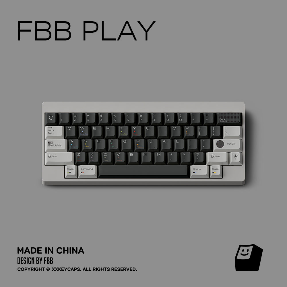 FBB Play Minimalist Style Cherry Profile PBT Keycaps Set