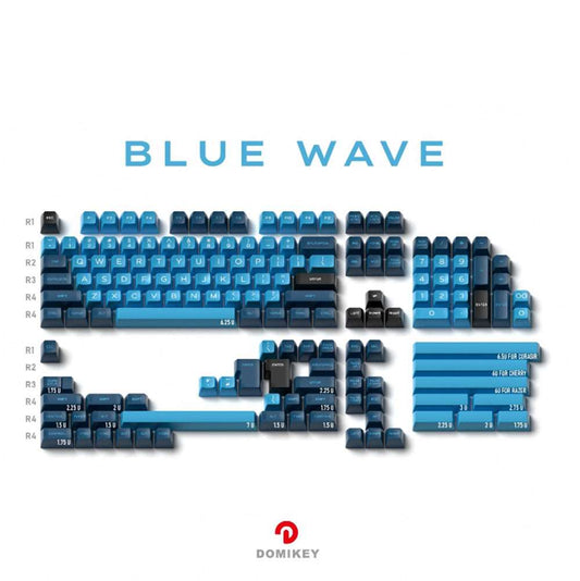 DOMIKEY Blue Wave SA Profile Keycaps Set - IPOPULARSHOP