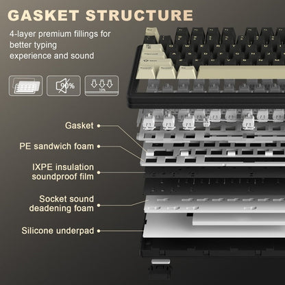 YUNZII YZ87 Gasket Gaming Mechanical Keyboard