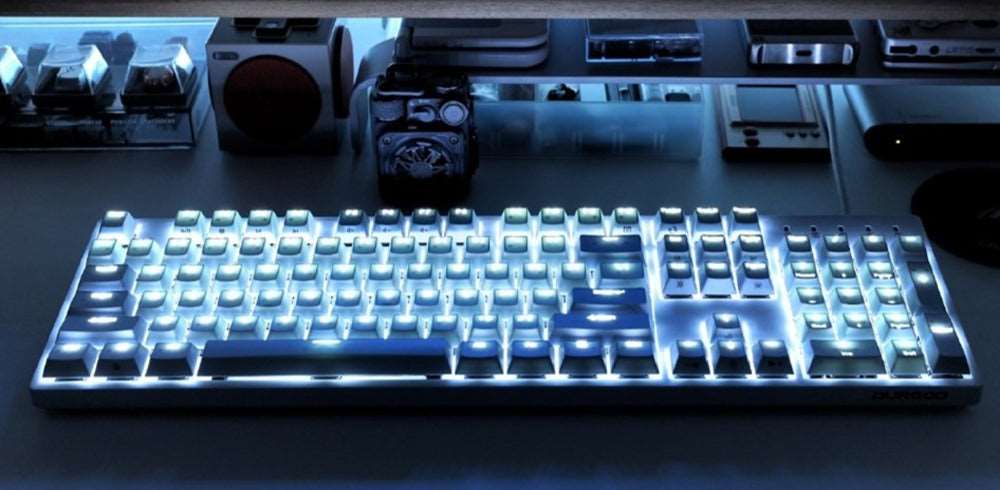 DURGOD K320/K310 White Light Mechanical Keyboard - IPOPULARSHOP