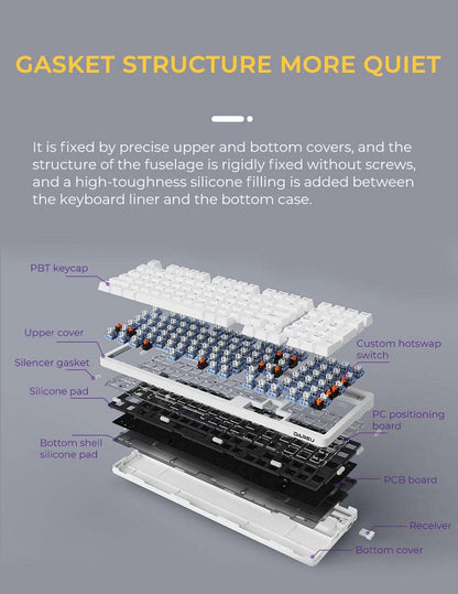Dareu A98 Wireless Mechanical Keyboard Customized Hot Swappable - IPOPULARSHOP