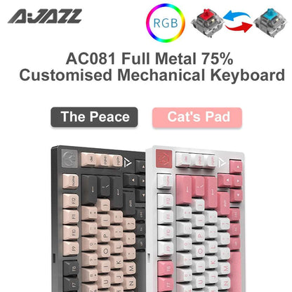 AJAZZ AC081 Hot-Swap 81Keys Mechanical Gaming Keyboard - IPOPULARSHOP