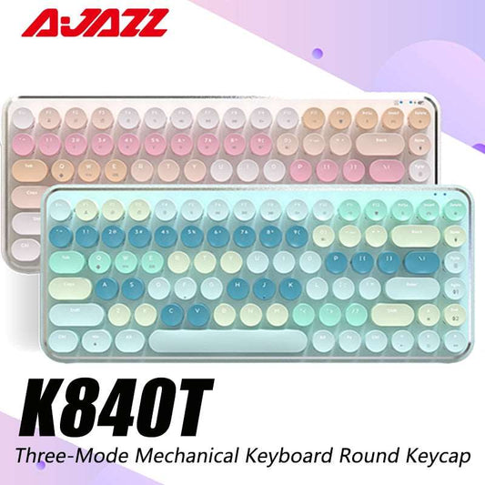 AJAZZ K840T Bluetooth Mechanical 84 Keys Gaming Keyboard - IPOPULARSHOP