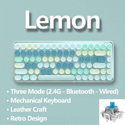 AJAZZ K840T Bluetooth Mechanical 84 Keys Gaming Keyboard - IPOPULARSHOP