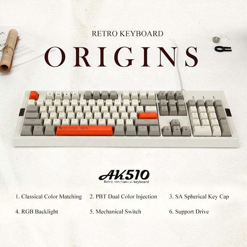 AJAZZ AK510 Gaming 104Keys Mechanical Keyboard - IPOPULARSHOP