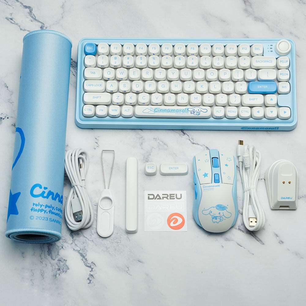 DAREU Z82 Cinnamoroll Mechanical Keyboard Combo - IPOPULARSHOP