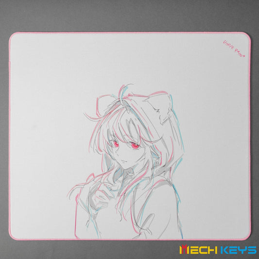 Uncle Panda Mini Pink Neon Gaming Mousepad