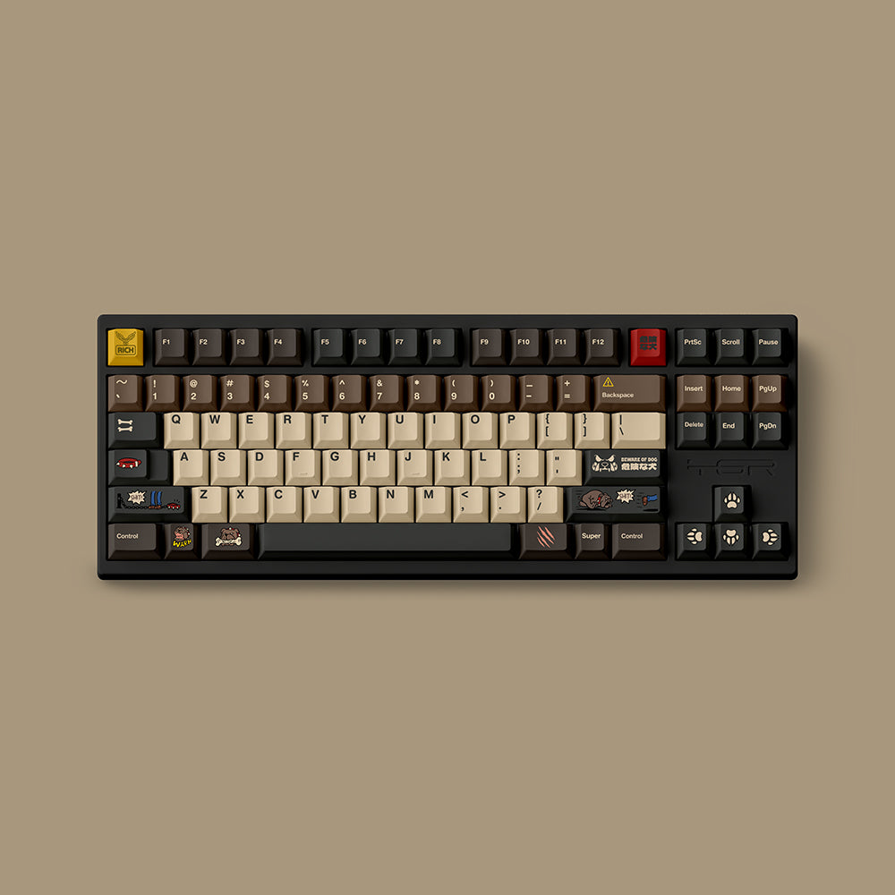 FBB Beware of Dog Cherry Profile PBT Keycaps Set