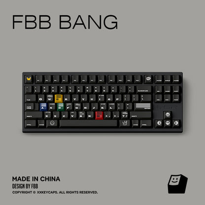 FBB BANG Cherry Profile PBT 1.7MM Black Keycaps Set