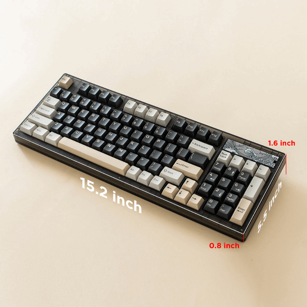 YUNZII Keynovo IF98 Pro Three Mode Mechanical Keyboard - IPOPULARSHOP