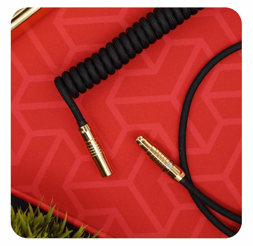 Geekcable Gold Black Handmade Customized Mechanical Keyboard Cable - IPOPULARSHOP