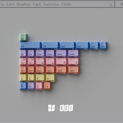 Keyboard Science Mac Color Cherry Profile ABS/PBT Keycaps Set