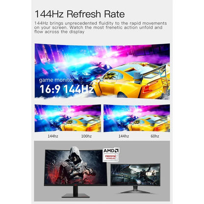 HKC SG27QC 27'' 2K 144Hz Curved 1440P Super Narrow Gaming Monitor AMD Sync with VESA Mount