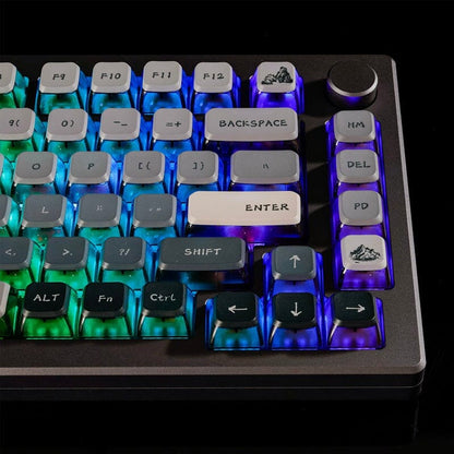 PIIFOX Splashing Ink Landscape ASA Profile Keycaps