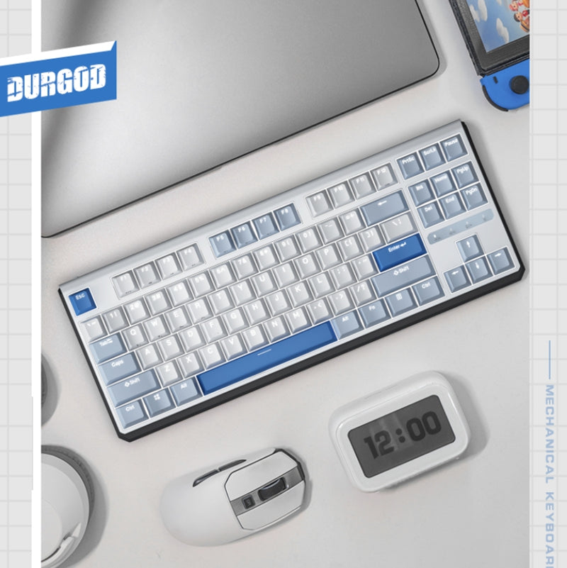 DURGOD K610W/K620W White Backlight Mechanical Keyboard - IPOPULARSHOP