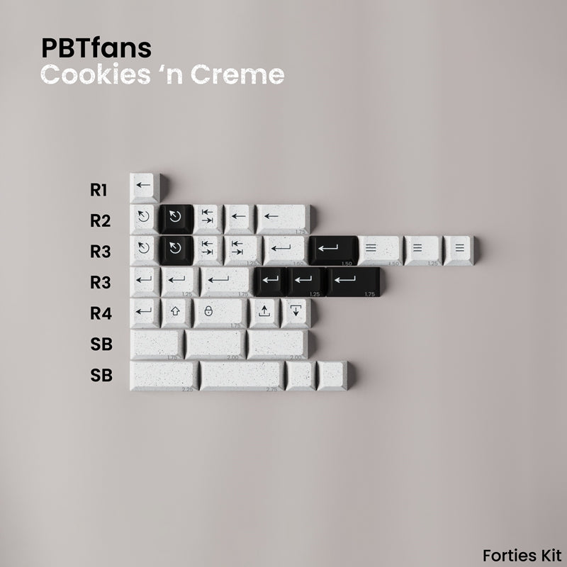 KBDfans COOKIES 'N CREME Cherry Profile Keycaps Set - IPOPULARSHOP