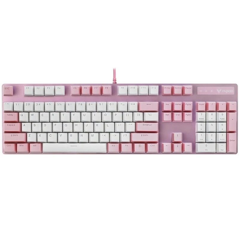 Rapoo V500PRO Pink Multiple Mode Backlit Gaming Mechanical Keyboard - IPOPULARSHOP