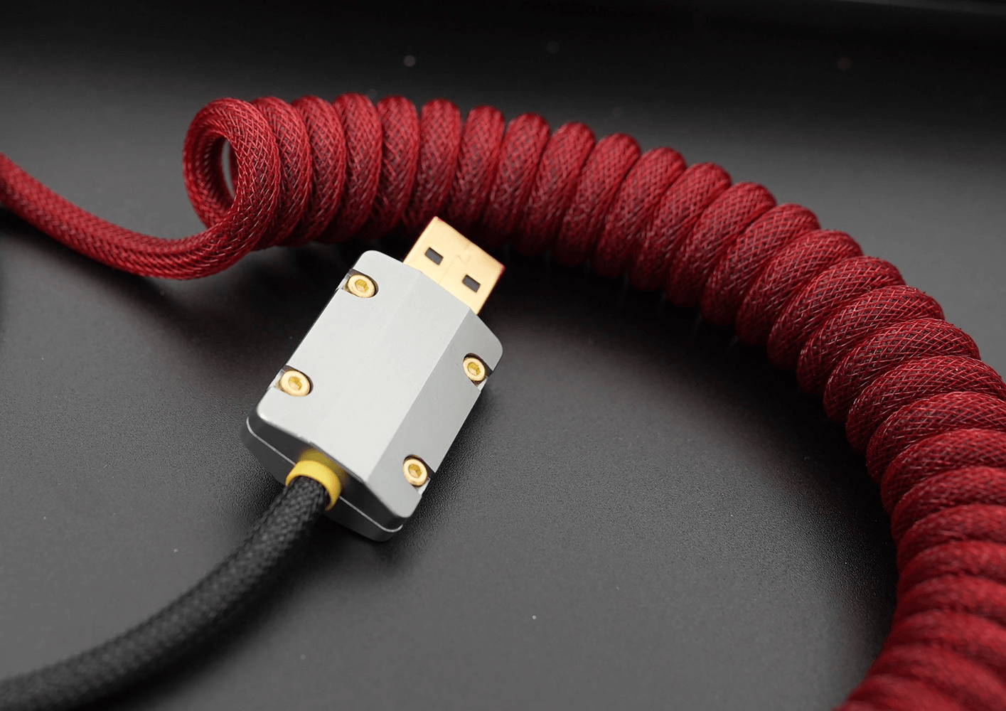 GeekCable Red Handmade Customized Mechanical Keyboard Data Cable - IPOPULARSHOP