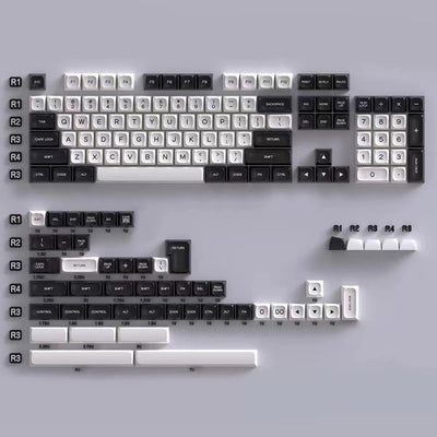 KBDfans Black & White ABS PGA Keycaps - IPOPULARSHOP