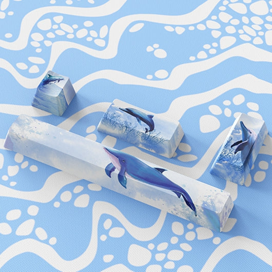 DAGK Dolphin/Sakura Cherry/OEM Spacebars Artisan Keycaps - IPOPULARSHOP
