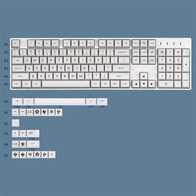 MAXKEY White 129 Keys SA ABS Keycaps - IPOPULARSHOP