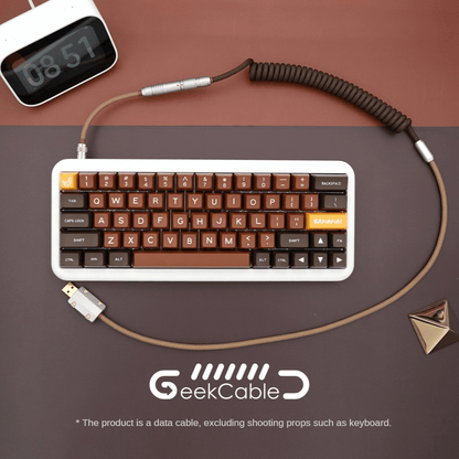 GeekCable Brown Manual Mechanical Keyboard Data Cable - IPOPULARSHOP