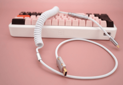 GeekCable Full White Customized Manual Mechanical Keyboard Cable - IPOPULARSHOP