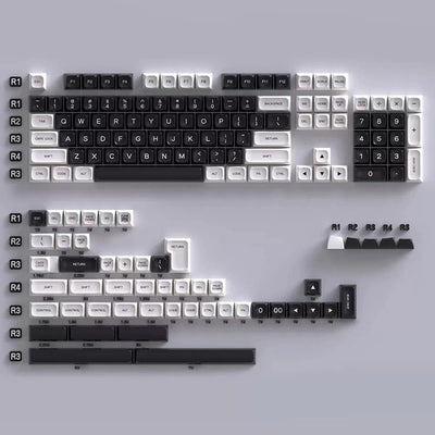 KBDfans Black & White ABS PGA Keycaps - IPOPULARSHOP