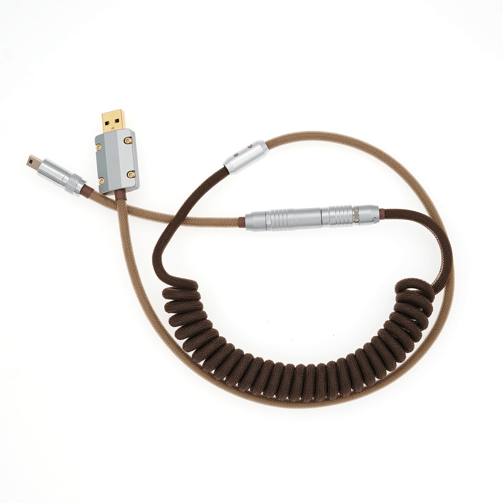 GeekCable Brown Manual Mechanical Keyboard Data Cable - IPOPULARSHOP